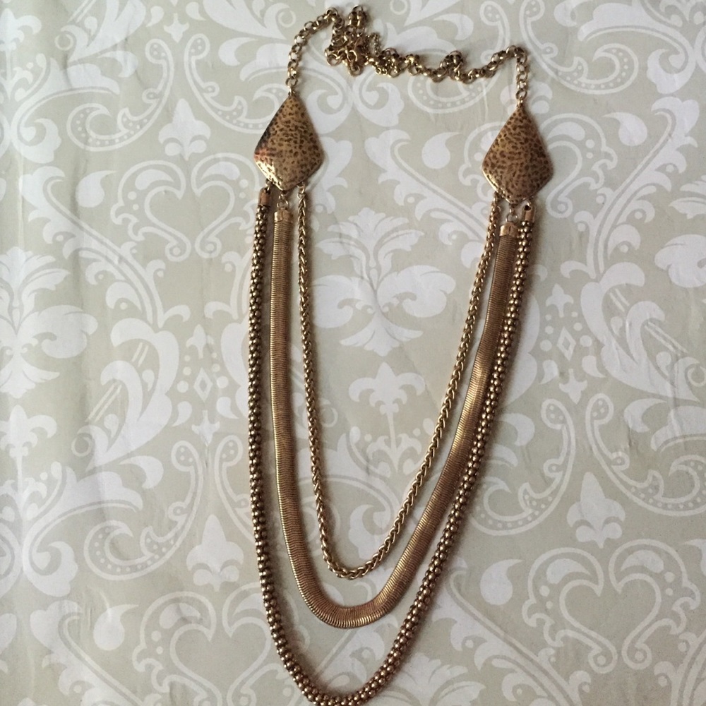 Burnish gold necklace
